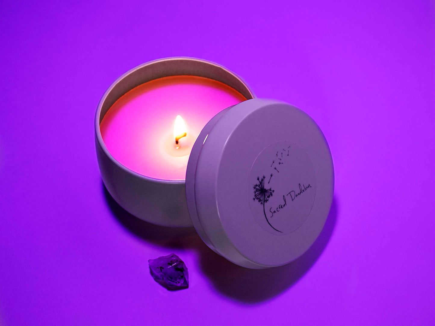 Calm Wish Candle - Lavender with Amethyst crystal